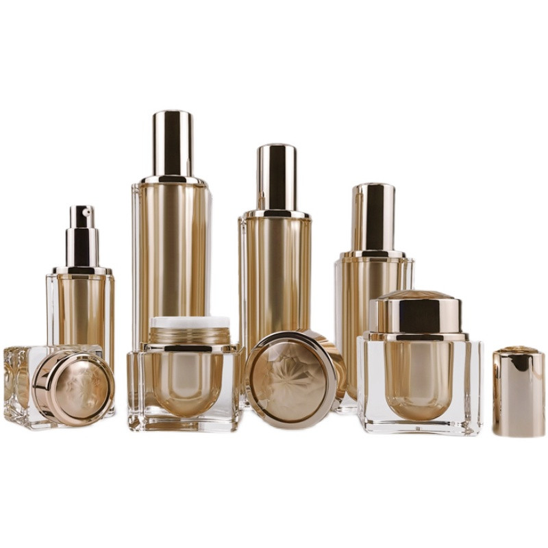 Luxury Skincare Packaging - Wysokiej jakości akrylowe złote kremowe kosmetyczne