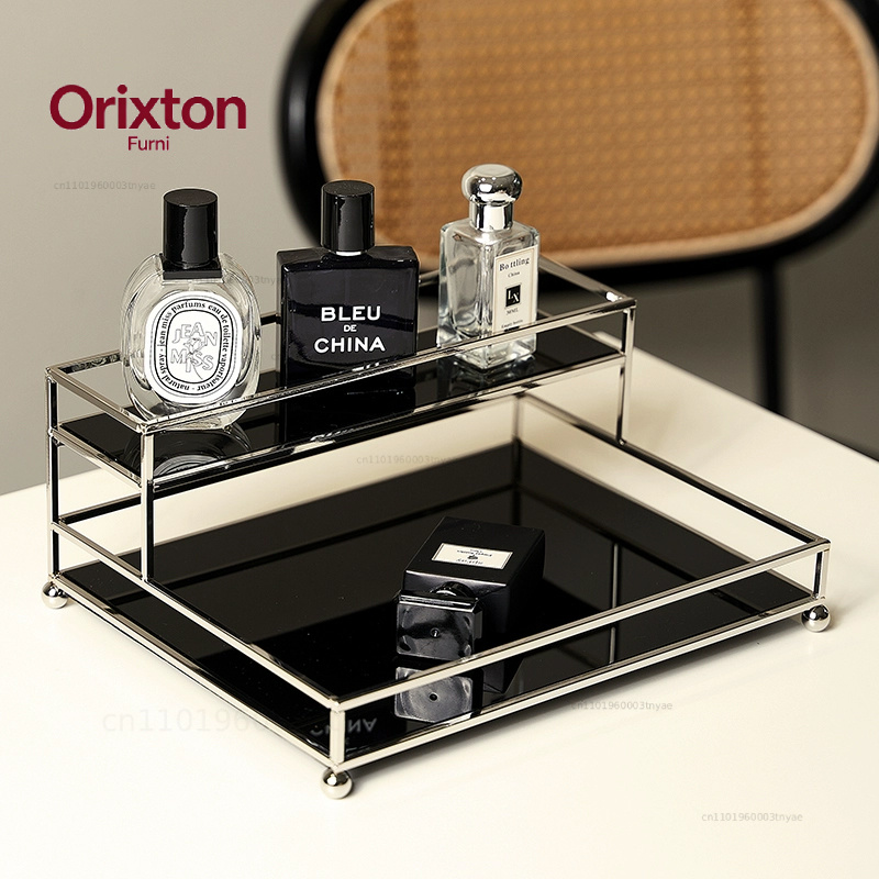 Luxury Skincare Tools - Lekki luksusowy czarny metalowy organizer na