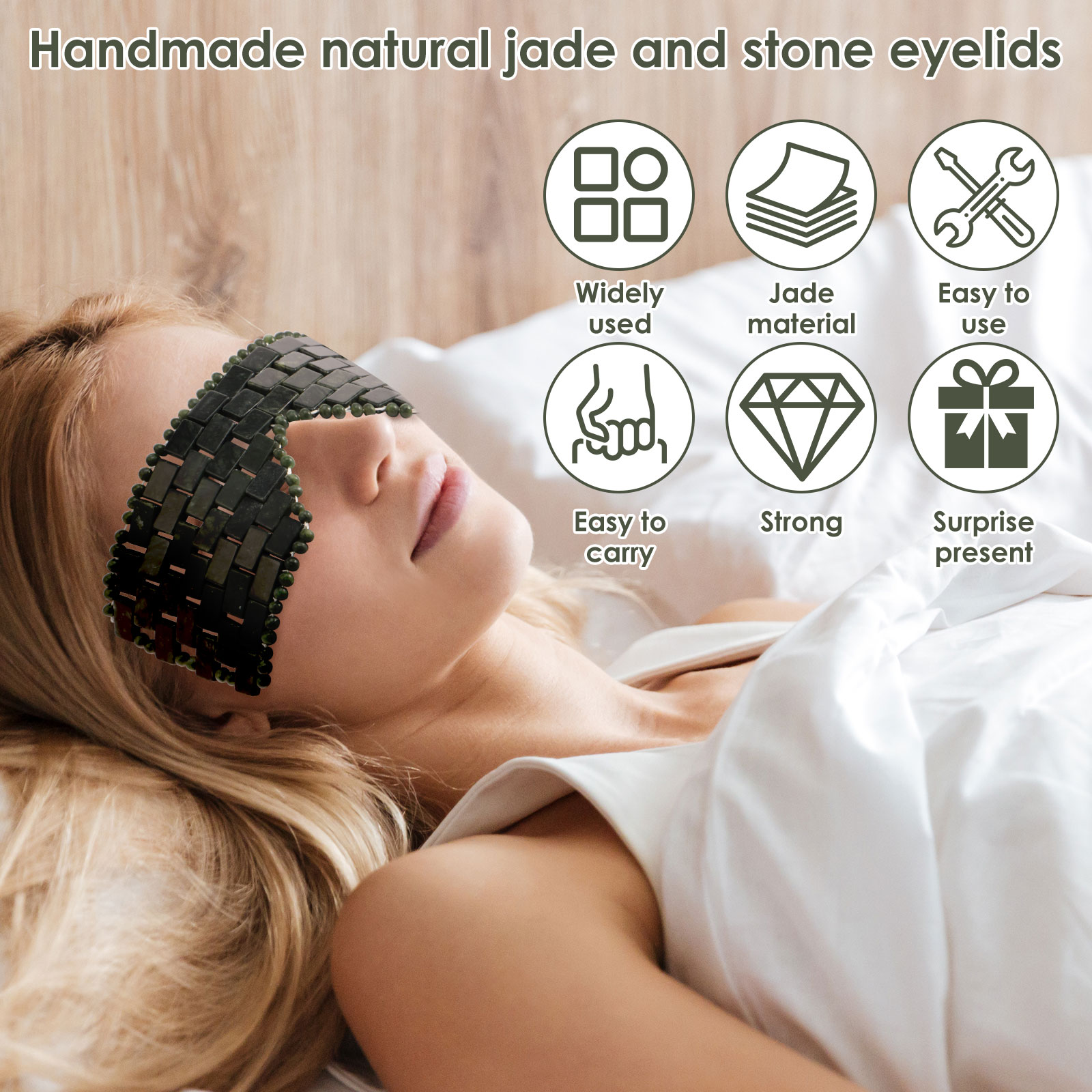 Maseczka do oczu z jadeitu, pr – Luxury Skincare Tools recenzja i cena